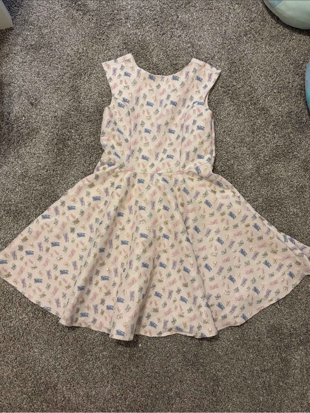 Un Deux Trois pastel purple  Dress with Pastel and Silver Motif